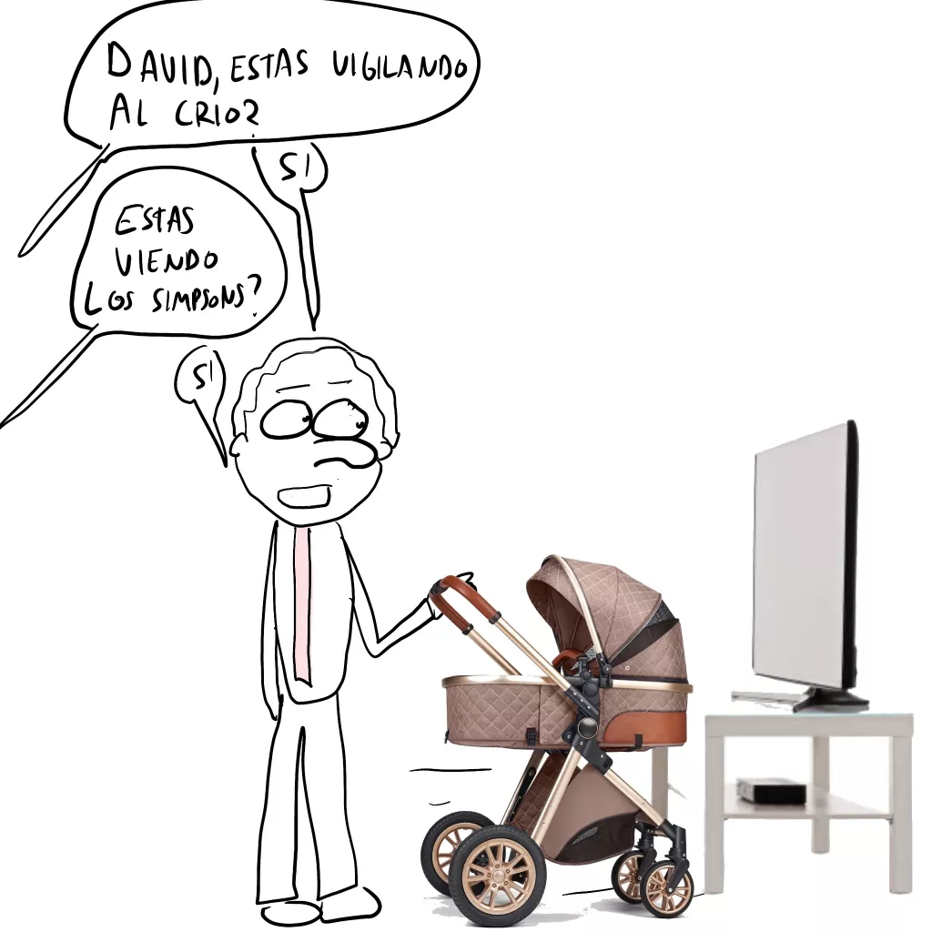 viendo los simpsons